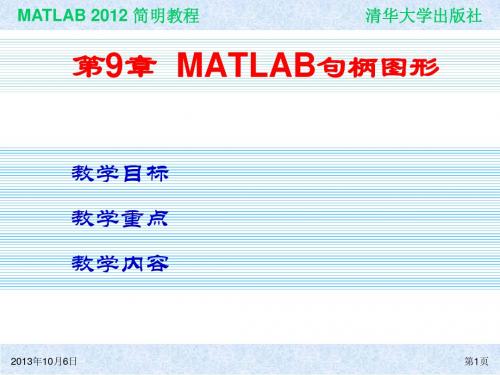 matlab 2013 教程 第9章