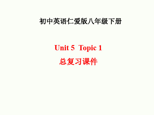 八年级英语下册Unit5 Topic1总复习课件 最新仁爱版