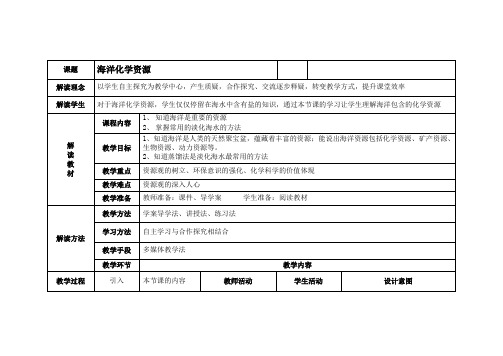 鲁教新课标九年级下册初中化学《第八单元 海水中的化学 第一节 海洋化学资源》_4