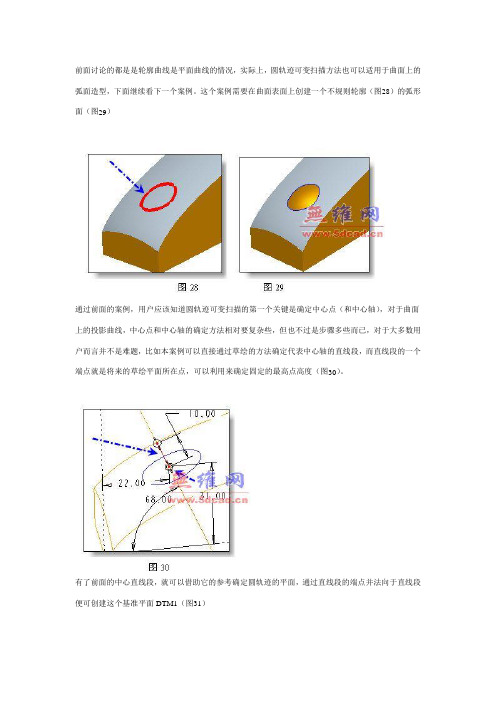 圆轨迹可变截面扫描