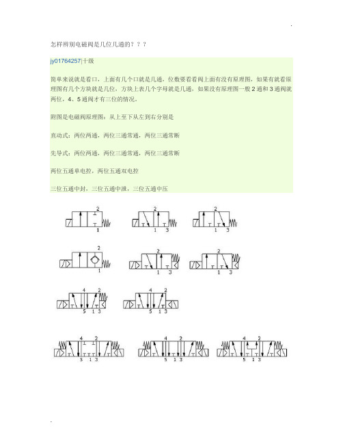 怎样辨别电磁阀是几位几通的