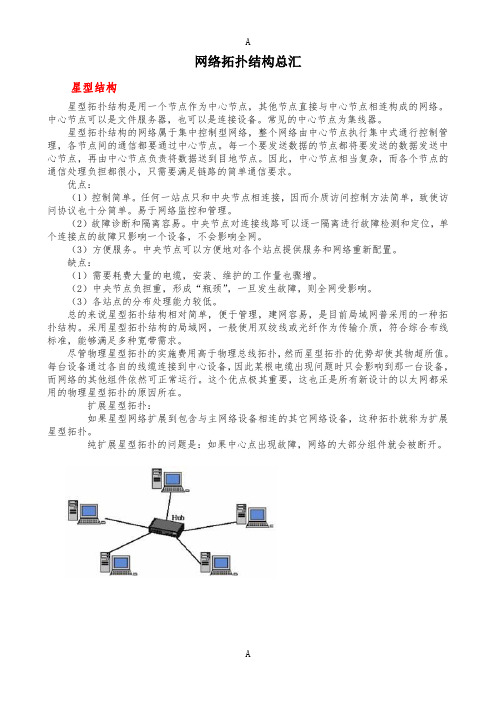 网络拓扑结构大全和图片(星型、总线型、环型、树型、分布式、网状拓扑结构)