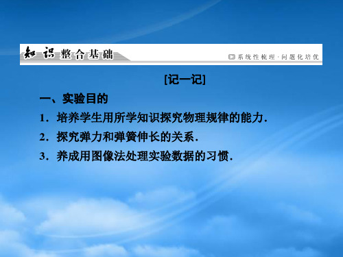 高三物理一轮复习实验2探究弹力和弹簧伸长的关系课件