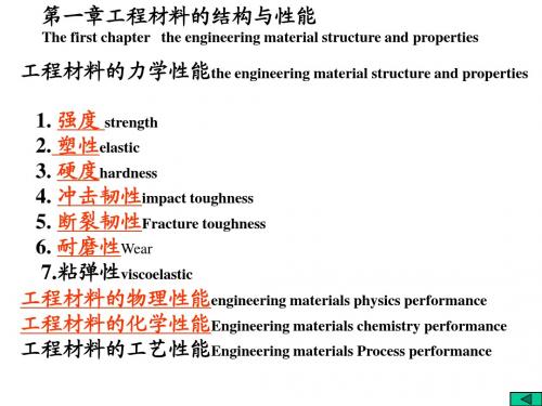 第一章材料结构和性能thefirst