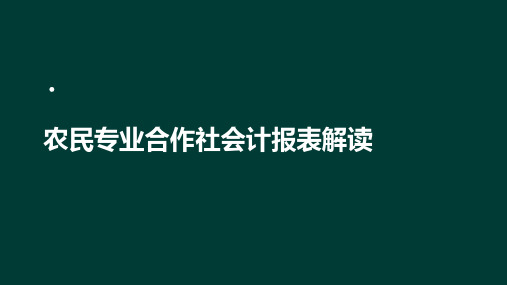 农民专业合作社资产负债表、盈余分配表、成员权益变动表