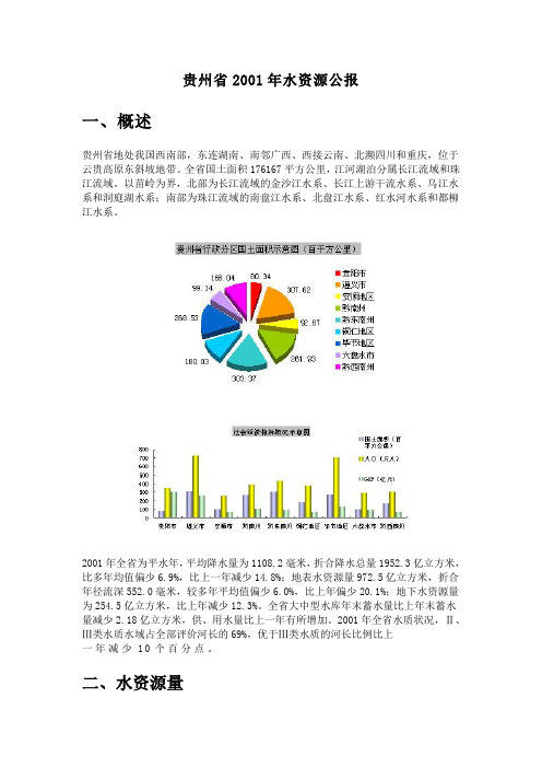 贵州省2001年水资源公报