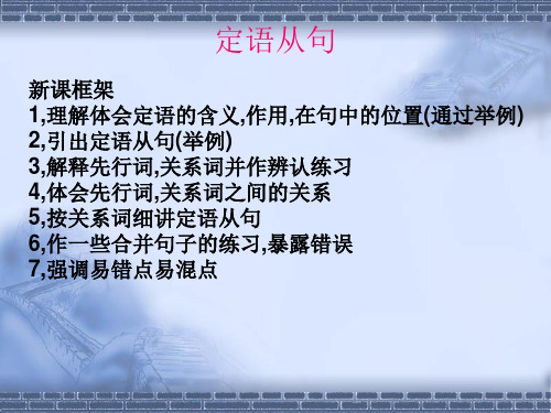 外研 高中英语必修4Module1定语从句(共59张PPT)
