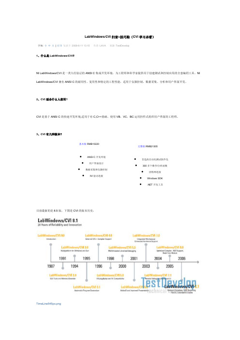 LabWindowsCVI扫盲技巧贴