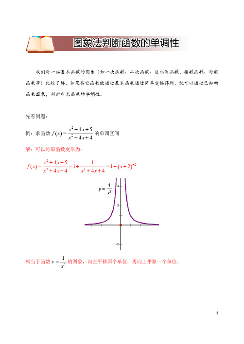 高中数学破题致胜微方法(高中常见函数及解题技巧)：图象法判断函数的单调性