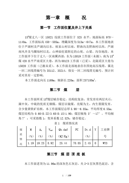 最新综放工作面作业规程