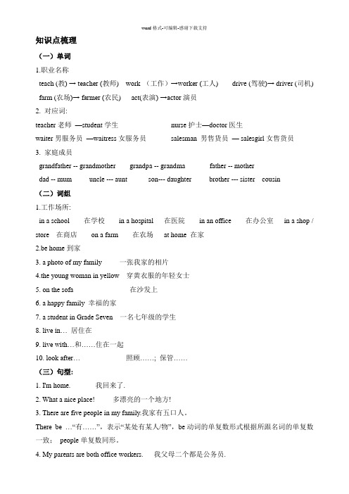 仁爱英语七年级上册Unit3-topic2知识点讲解及随堂练习