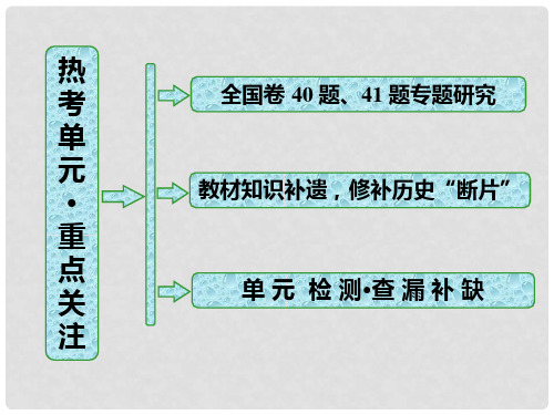 高考历史一轮复习 第一部分 第二单元 古代中国的经济课件 人民版