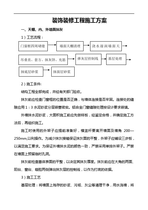 装饰装修工程施工组织设计方案