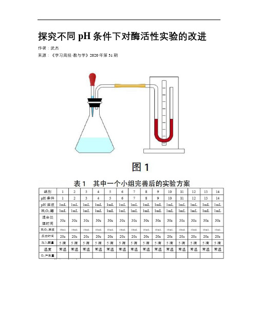 探究不同pH条件下对酶活性实验的改进