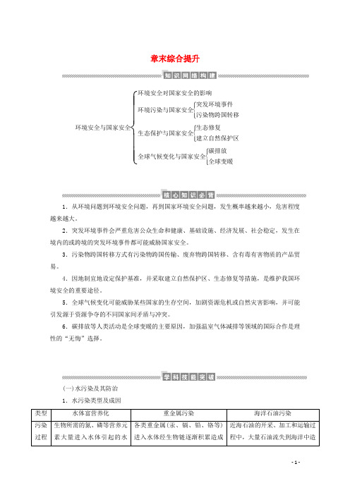 2021_2022学年新教材高中地理第三章环境安全与国家安全章末综合提升学案新人教版选择性必修3