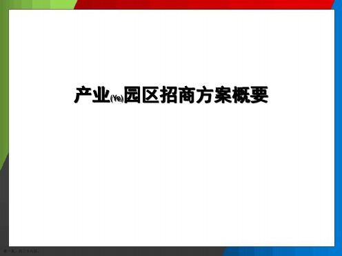 产业发展招商实施方案综合ppt