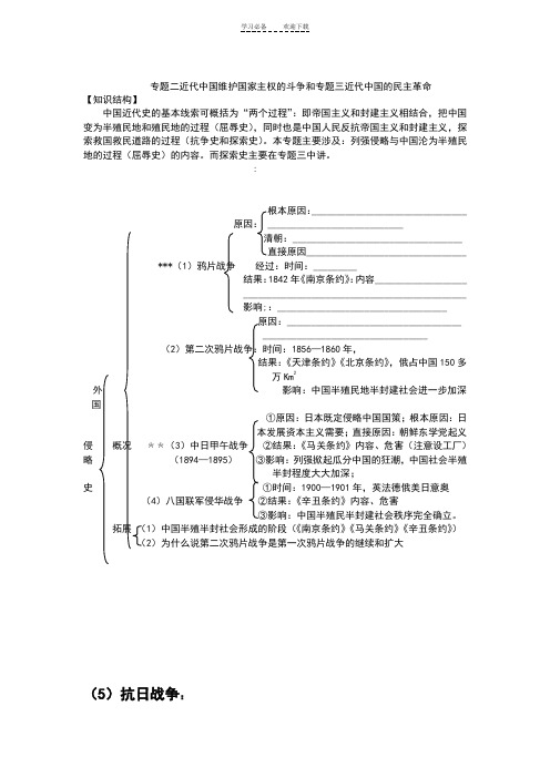 人教版必修一第四单元知识框架总结