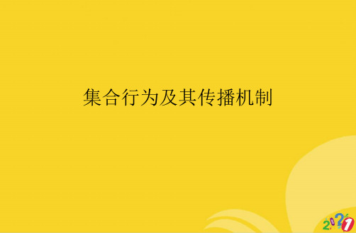 集合行为及其传播机制标准版资料