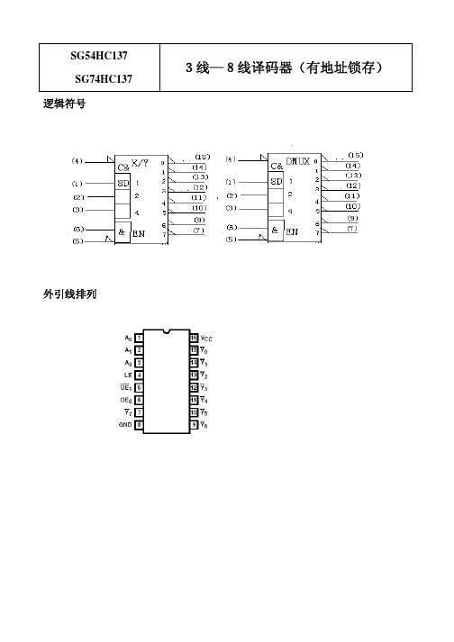 3线8线译码器(有地址锁存)