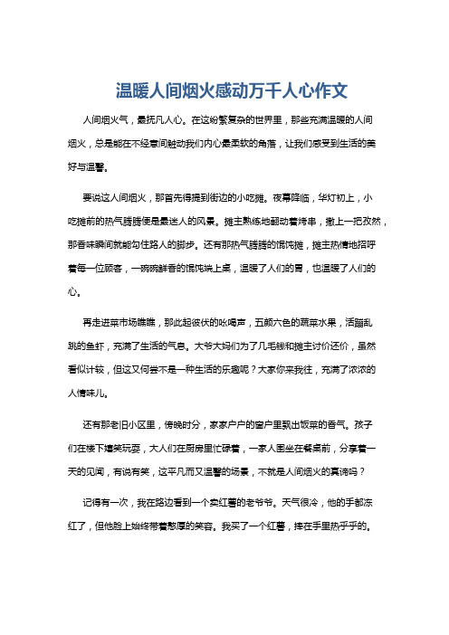 温暖人间烟火感动万千人心作文