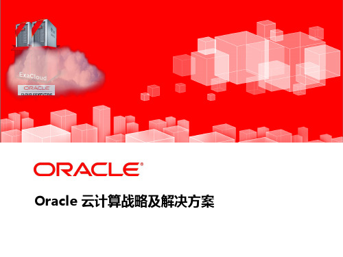 Oracle云计算战略及解决方案概述