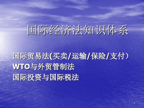 国际经济法知识体系与要点ppt课件