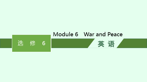 高考英语外研版一轮复习 选修六必备知识预习案Module6War and Peace 课件