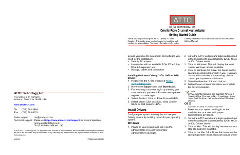 ATTO Celerity FC Host Adapter Getting Started Guid