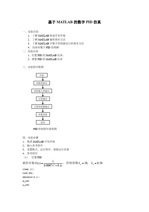 基于MATLAB的数字PID仿真