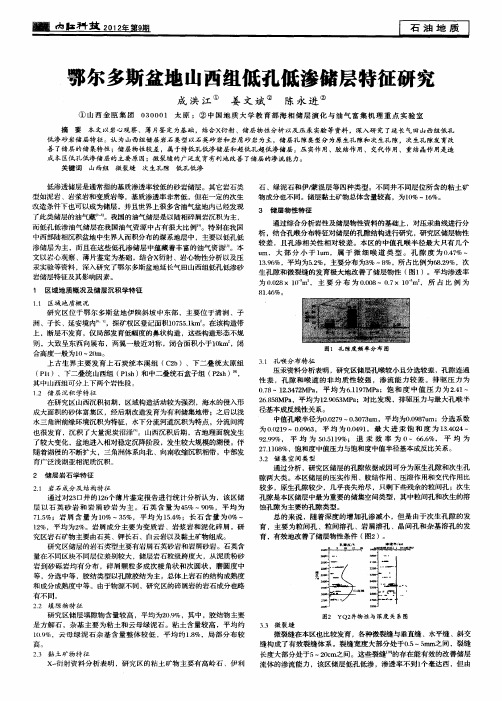 鄂尔多斯盆地山西组低孔低渗储层特征研究