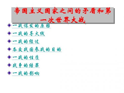 高一历史帝国主义国家之间的矛盾(中学课件2019)