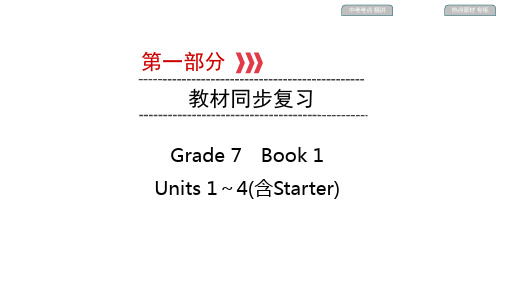 2021年中考重庆英语人教版知识复习 Grade7Book1 Units1～4含Starter