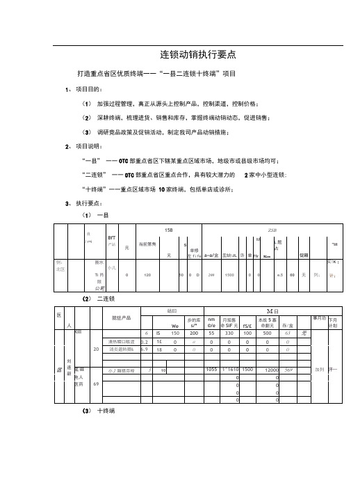 连锁动销执行要点