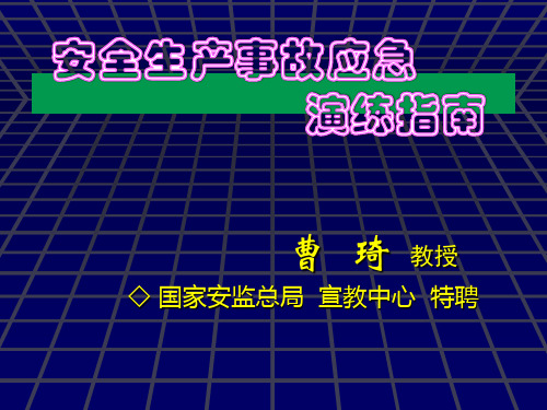 安全生产事故应急演练指南