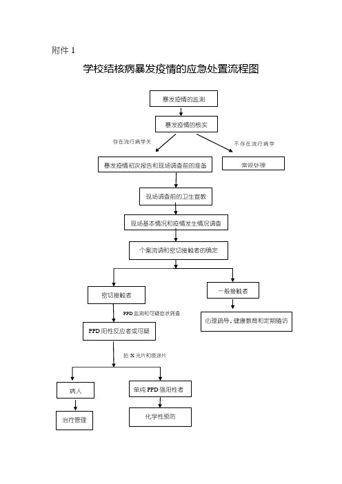 学校结核病暴发疫情的应急处置流程图