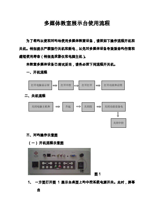 多媒体教室展示台使用标准手册