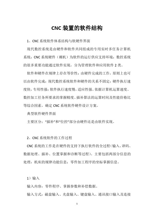 CNC装置的软件结构 