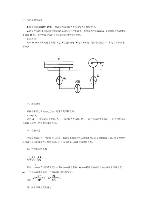 精密表不确定评定