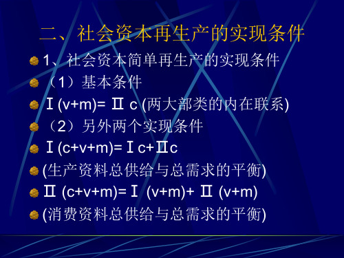 二、社会资本再生产的实现条件(精)