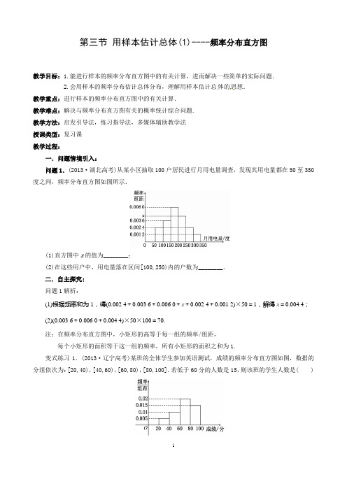 频率分布直方图教案