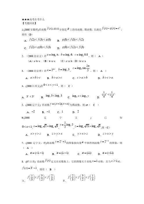 2009届高三数学第二轮复习之函数性质