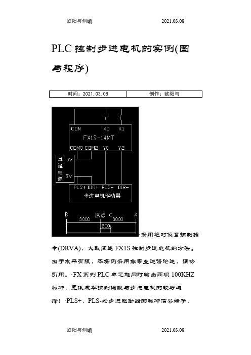 PLC控制步进电机的实例(图与程序)之欧阳与创编