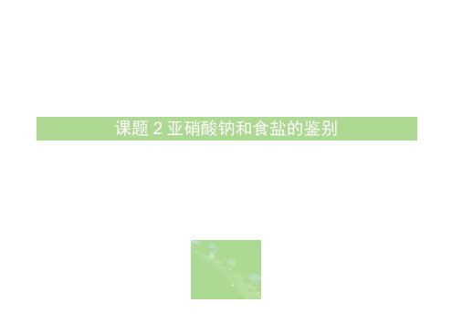 (浙江专用)高中化学专题3物质的检验与鉴别3.2亚硝酸钠和食盐的鉴别课件苏教版选修6