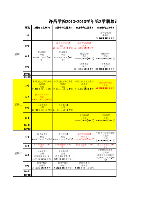 12播音课程表