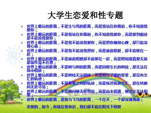 大学生恋爱和性专题 ppt课件