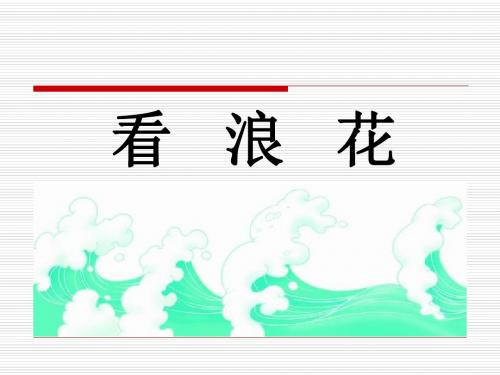 《看浪花》PPT课件2 (共23张PPT)