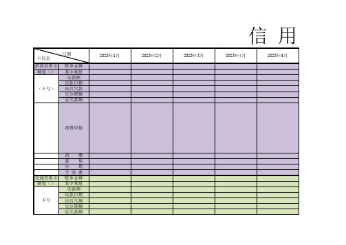 信用卡账单记录表