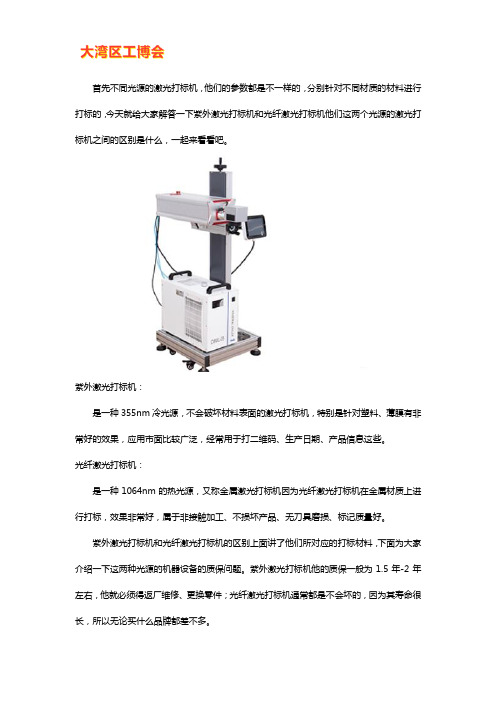 光纤激光打标机和紫外打标机区别【一文搞懂】