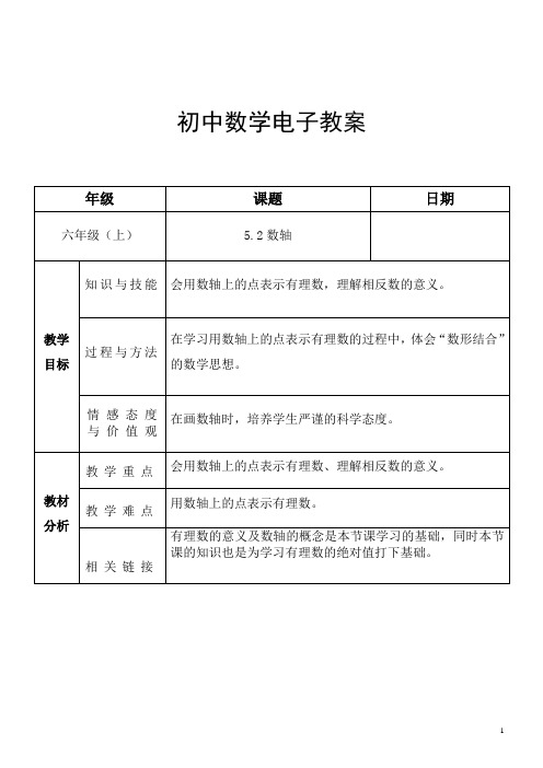 5.2数轴