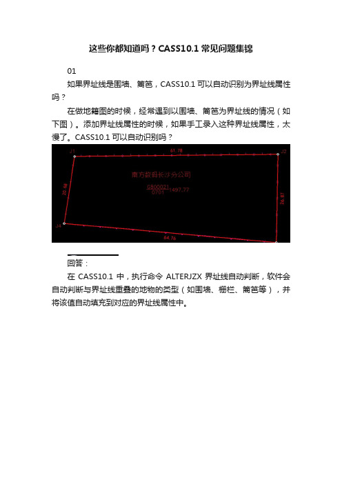 这些你都知道吗？CASS10.1常见问题集锦